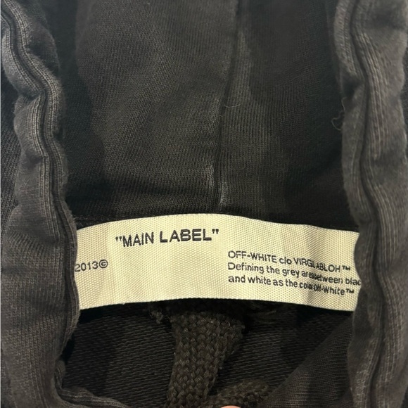 Off-White Surrealist Black Hoodie with Orange Graphic, limited edition - Picture 6 of 11